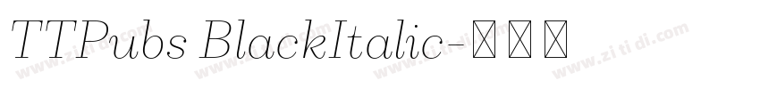 TTPubs BlackItalic字体转换